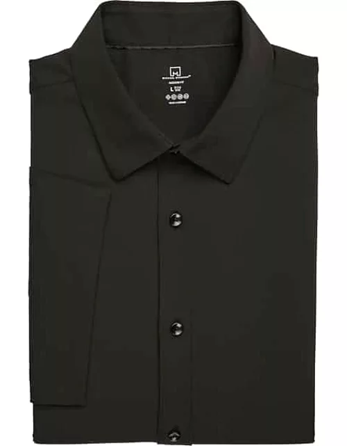Collection by Michael Strahan Men's Michael Strahan Modern Fit Short Sleeve Dress Shirt Black