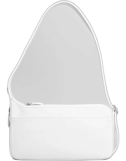 Courrèges One Racer Baguette Shoulder Bag In White Leather