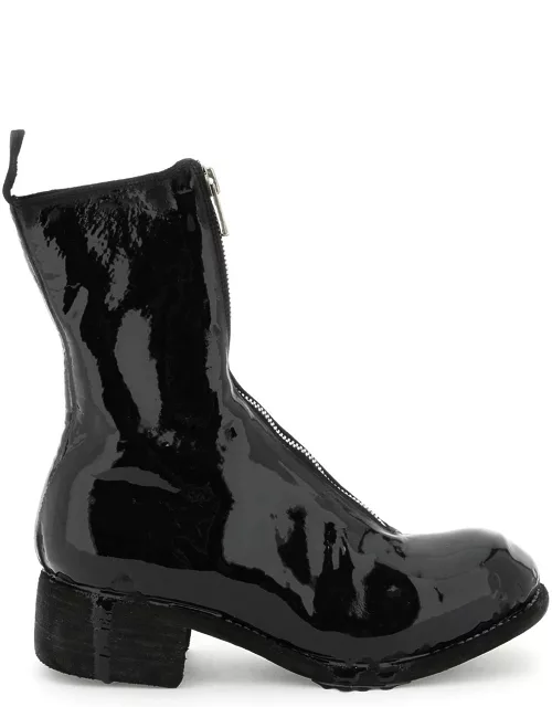 Guidi Front Zip Patent Leather Ankle Boot