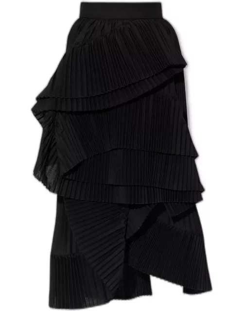 Dries Van Noten Pleated Skirt With Ruffle