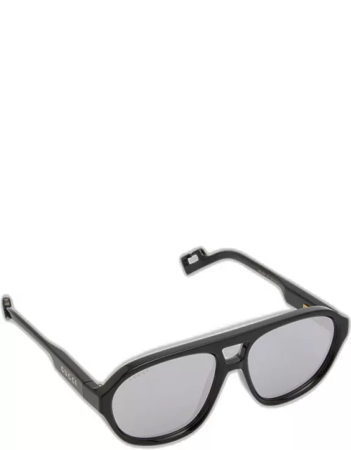 Men's Multi-Gradient Lens Sunglasses w/ Neck Strap