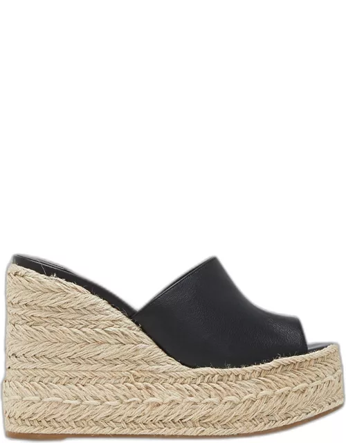 Ariella Leather Red Sole Wedge Espadrille