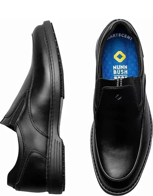 Nunn Bush Men's Wade Work Moc Toe Slip On Shoes Black