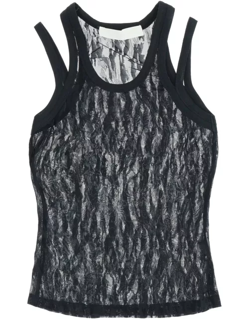 DION LEE CAMOUFLAGE MESH TANK TOP