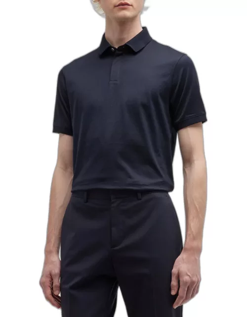 Men's Concealed Placket Polo Shirt