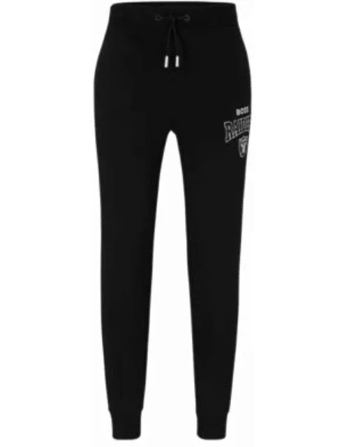 BOSS x NFL cotton-terry tracksuit bottoms with collaborative branding- Raiders Men's Jogging Pant