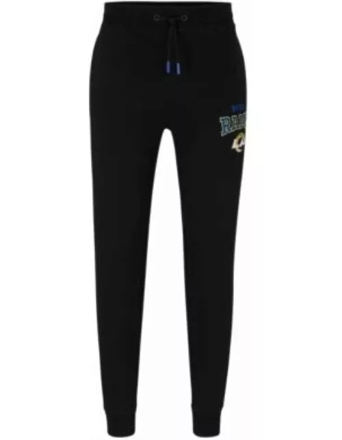 BOSS x NFL cotton-terry tracksuit bottoms with collaborative branding- Rams Men's Jogging Pant