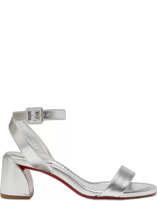Miss Sabina Metallic Red Sole Ankle-Strap Sandal