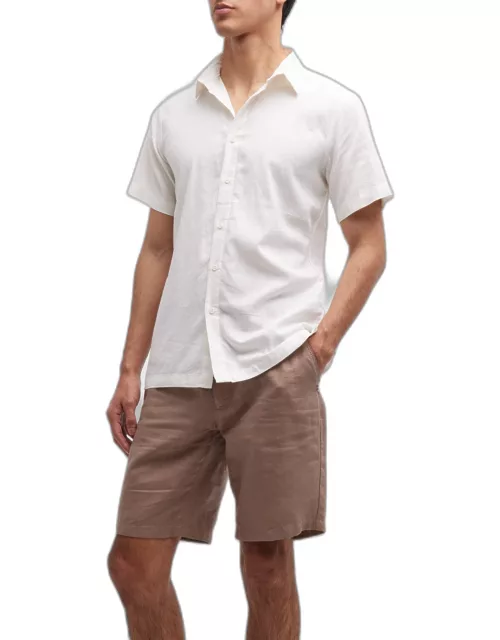 Men's Stretch Linen Short-Sleeve Shirt