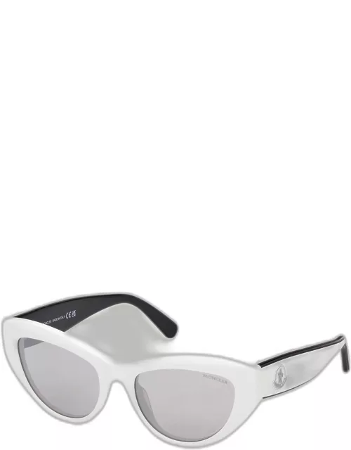 Mirrored Logo Acetate Cat-Eye Sunglasse