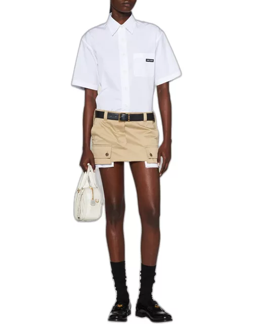 Chino Cargo Mini Skirt