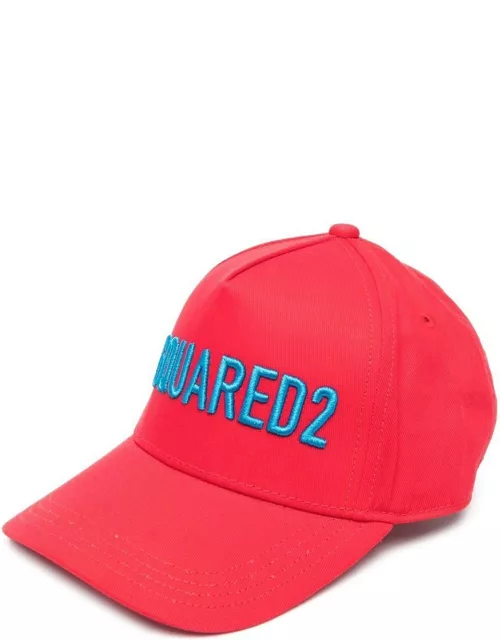 dsquared hat with visor embroidered logo