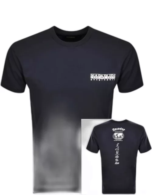 Napapijri S Paradise Logo T Shirt Navy