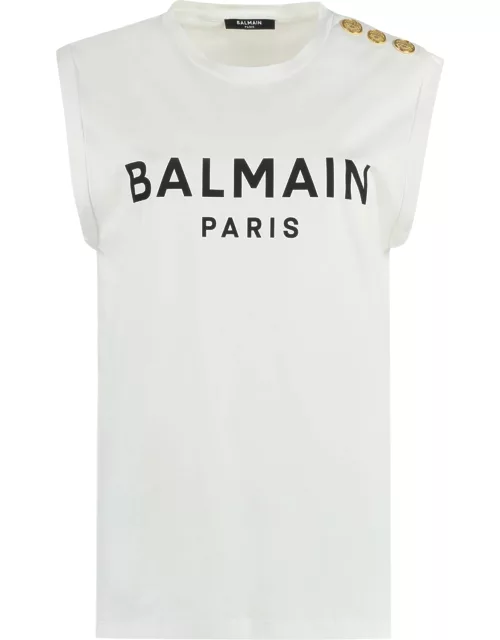 Balmain T-shirt Cotton Tank Top