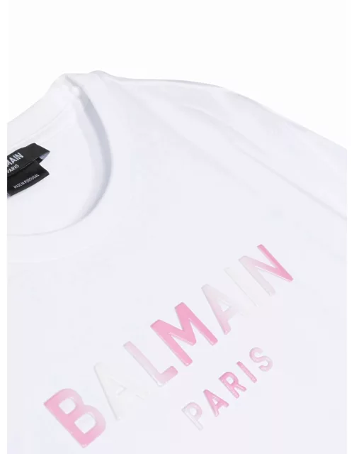 Balmain Logo Dropped Shoulder Short T-shirt