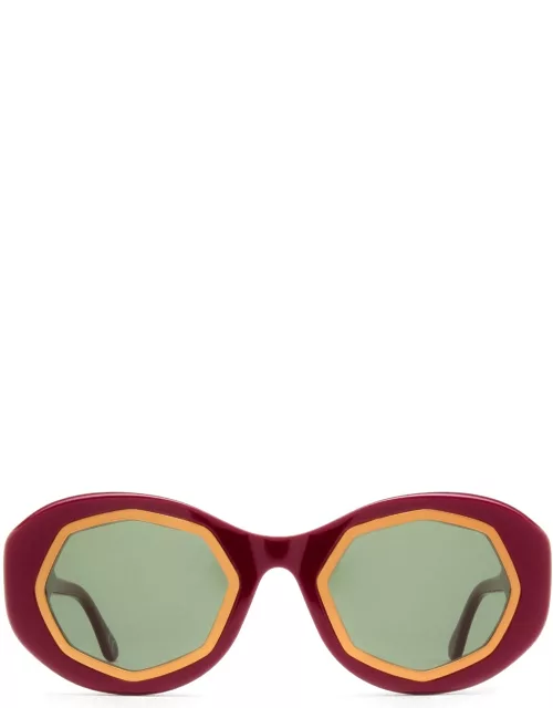 Marni Eyewear Mount Bromo Bordeaux Sunglasse