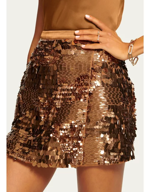 Amanda Sequined Mini Skirt