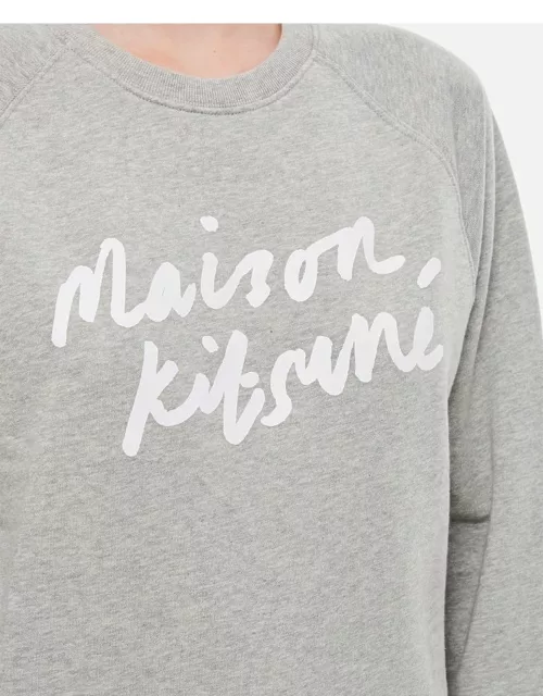 Maison KitsunÃ Handwriting Adjusted Sweatshirt Grey