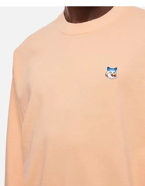 Maison Kitsuné 'Fox Head' Cotton Sweatshirt Rose