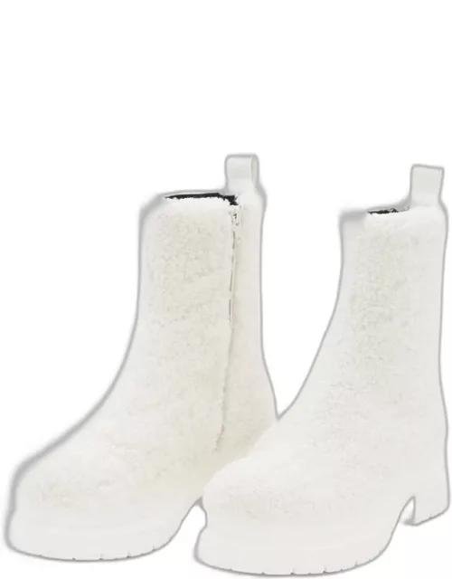 JW Anderson Fur Boots White
