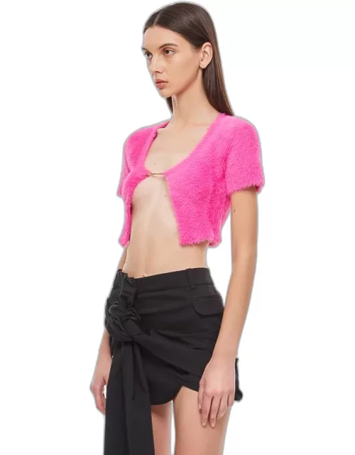 Jacquemus La Maille Neve Short Sleeves Top Rose