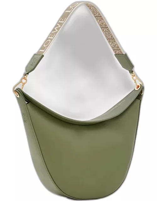 Loewe Luna Leather Shoulder Bag Green TU