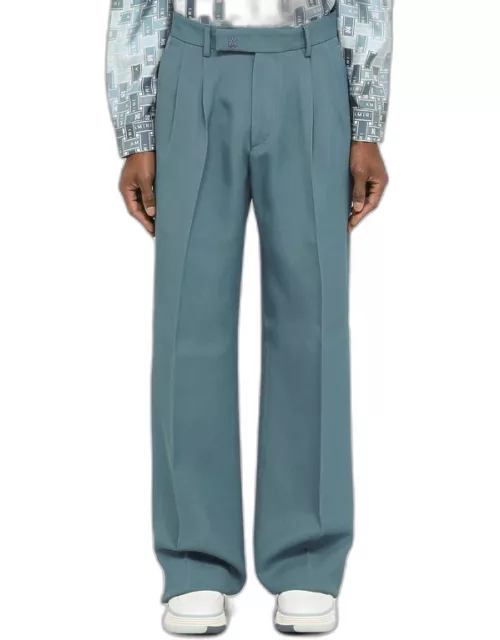 Blue viscose trouser