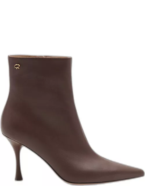 Leather Stiletto Ankle Boot
