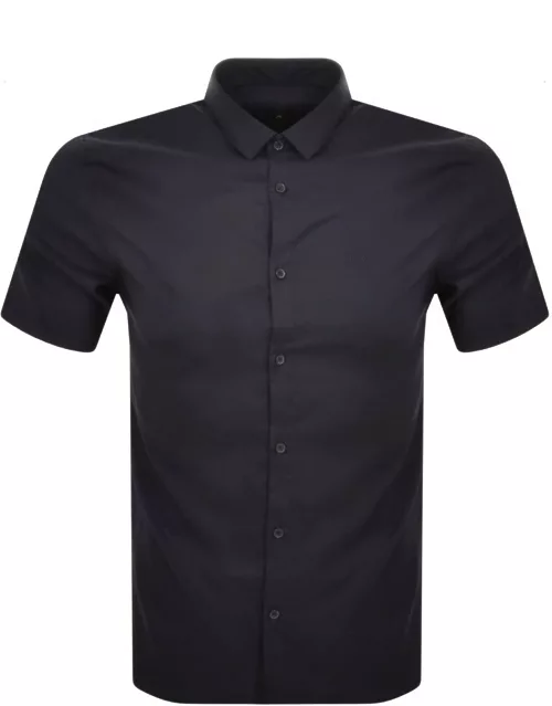 Armani Exchange Short Sleeved Shirt Navy