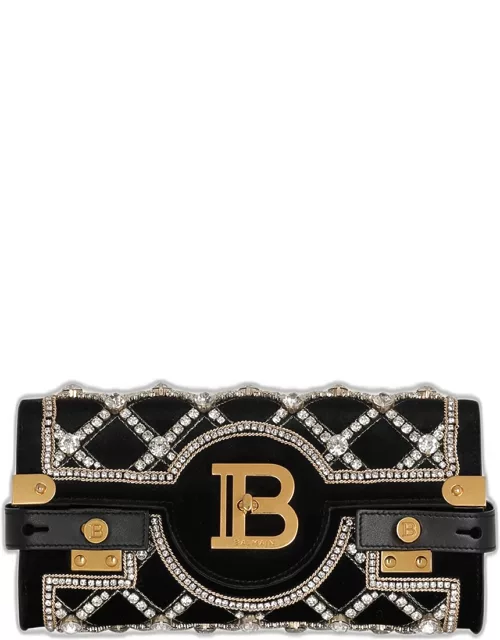 BBuzz 23 Wallet on a Chain in Velvet with Pearl-Embellishment