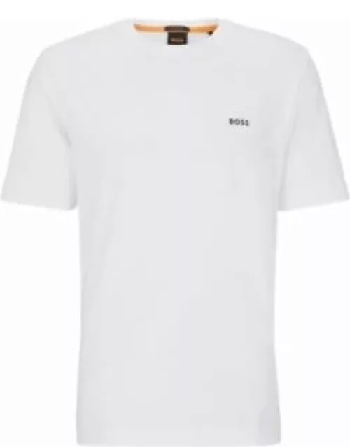 Relaxed-fit cotton T-shirt with racing-inspired prints- White Men's T-Shirt