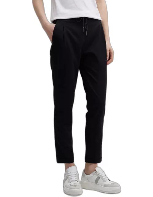 Cropped Tapered Wool Trouser
