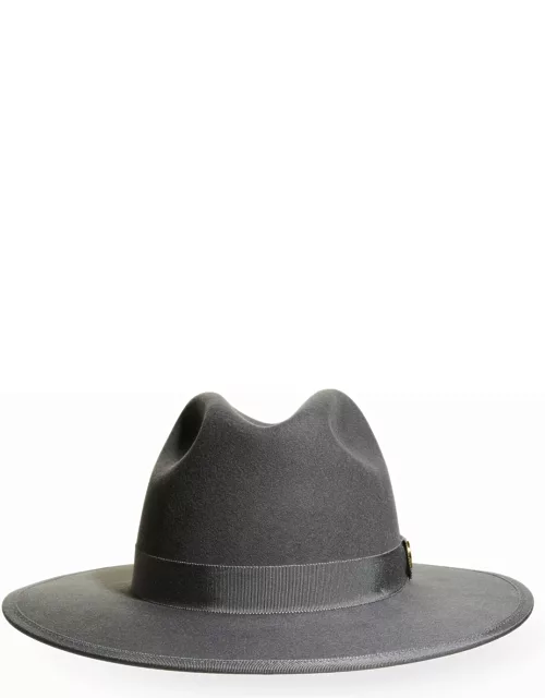 Men's Queen Red-Brim Wool Fedora Hat