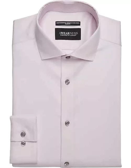 Awearness Kenneth Cole Men's Slim Fit Performance Dress Shirt Pink