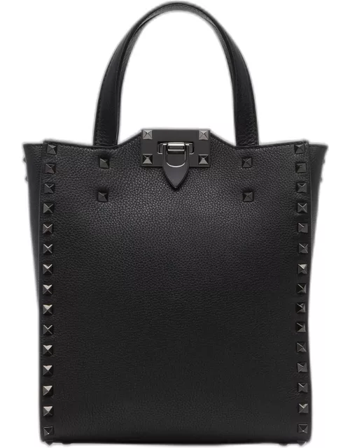 Men's Rockstud Small Leather Tote Bag