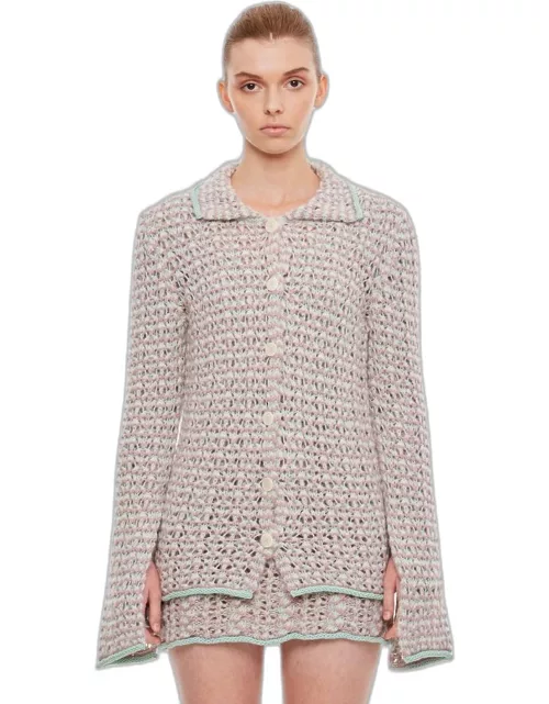 Marco Rambaldi Multicolor Braided Knitted Shirt Rose