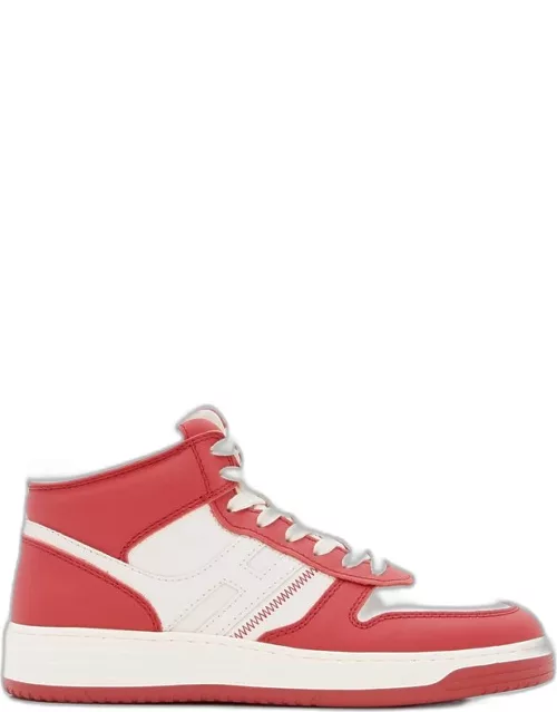 Hogan H630 High-top Leather Basket Sneakers Red