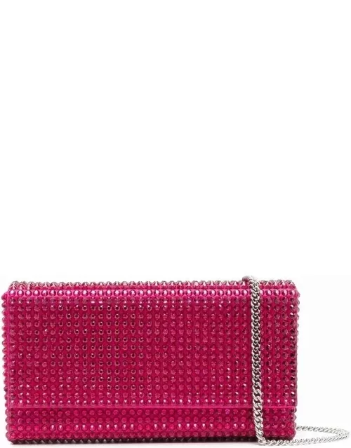 Paloma silver clutch with crystal decoration