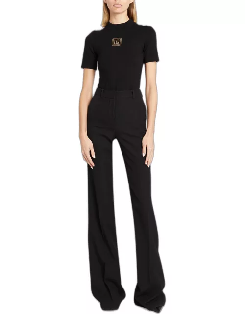 High-Waisted Flared Trouser