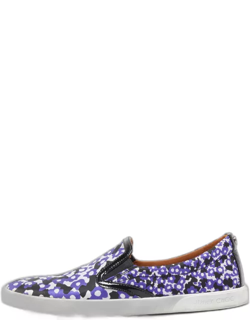 Jimmy Choo Multicolor Demi and Patent Slip On Sneaker