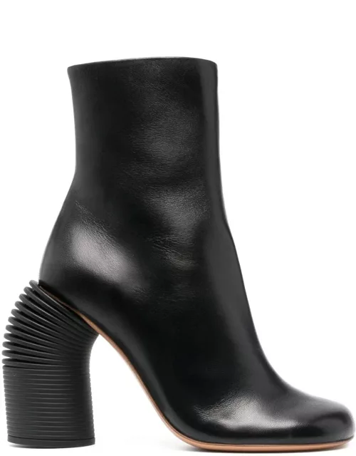 Off-White Black Ankle Boot With Spring Hee