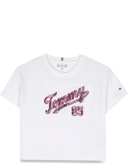 tommy hilfiger sequins logo t-shirt