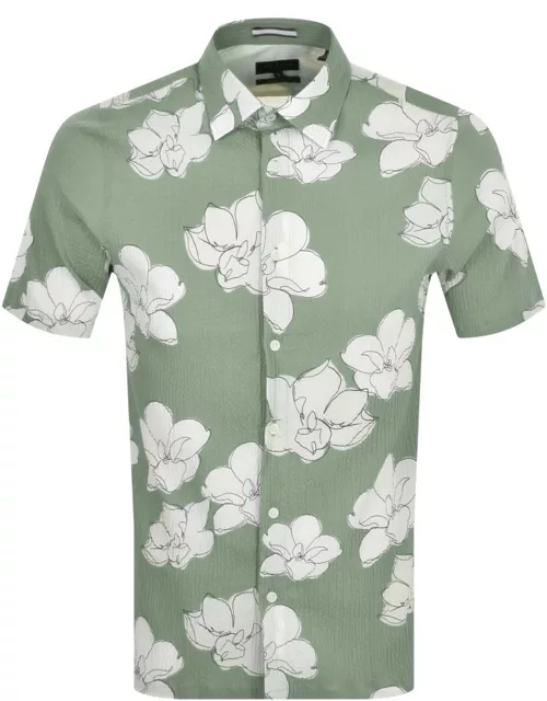 Ted Baker Coving Floral Print Shirt Green