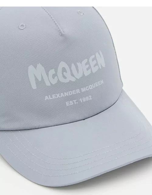 Alexander Mc Queen Hat Tonal Graffiti B Sky blue