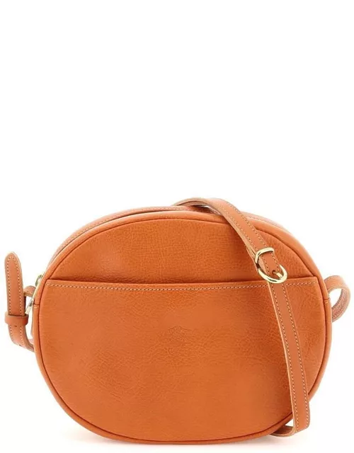 IL BISONTE GRAINED LEATHER CROSSBODY BAG