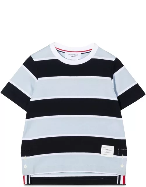 thom browne short sleeve rugby stripe t-shirt