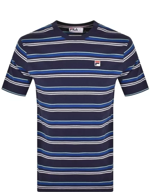 Fila Vintage Yarn Dye Stripe T Shirt Navy