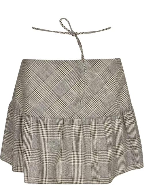Alessandra Rich Tartan Skirt