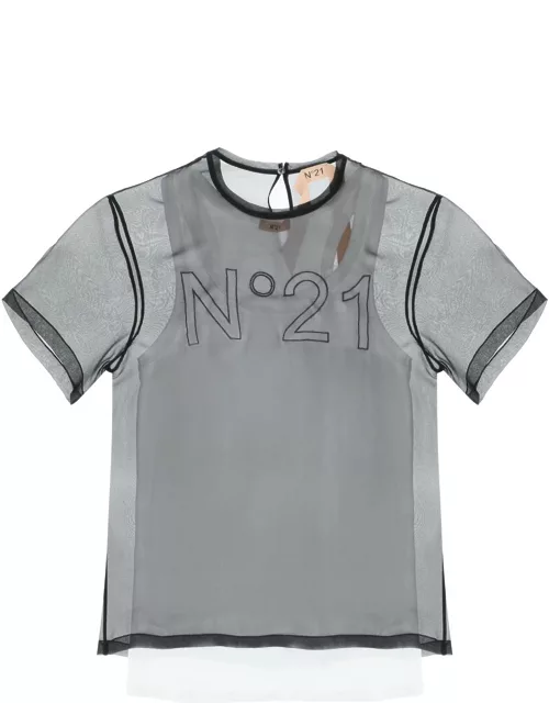 N.21 Georgette T-shirt With Logo