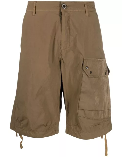 Ten C Bermuda Shorts In Brown Cotton Blend Man